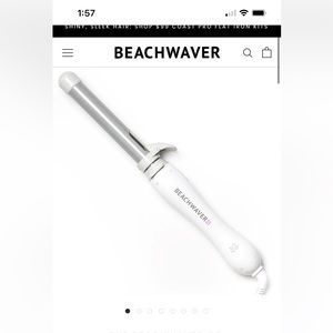 Beachwaver S1 Dual Voltage White Rotating Curling Iron